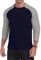 MLANM Men's Henley Shirts Top Long Sleeve Button Up Henley Neck Pullover Grandad Shirt Regular Fit Durable Soft Lightweight Casual Classic Tops, Blue+Light Gray M