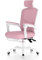 naspaluro Ergonomischer Bürostuhl mit Fußstütze, Schreibtischstuhl mit Verstellbarer Kopfstütze, Lendenwirbelstütze, Höhenverstellbar, Liegestuhl, Komfortabler Mesh Chefsessel,Rosa