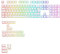Glorious Gaming - Touches GPBT Aura RGB : Capuchons Pudding, PBT doubleshot, translucides, Blanc, pour claviers mécaniques Custom formats 100, 75, 65 et 60%, ANSI, ISO, Disposition Allemande QWERTZ