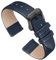 QUARKZMAN Bracelet En Cuir Véritable Bleu Foncé 10mm De Largeur, Bande De Monture Plate Et Élégante Pour Hommes Et Femmes Avec Boucle Noire
