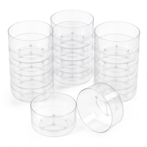 Garneck 100pièces Coupelles Rondes Plastique pour Bougies Accessoires DIY et Décoration Intérieure Contenants Réutilisables pour Projets de Création de Bougies