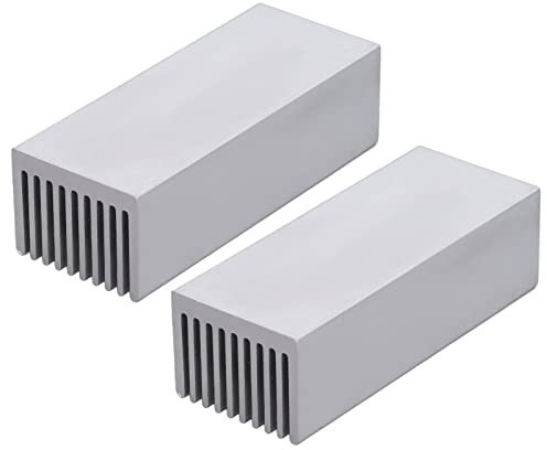 2pcs Aluminiumkühlungsflossen Wärmekit, 100x40 x 30 mm, Hocheffizienz -Wärmeableitungen für elektronische CHIP -CPU, anodierte Behandlung, Verschleiß (No backing glue)