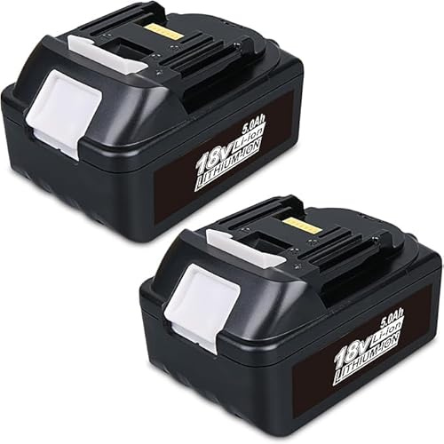 2 Stück Ersatzakku für Makita Akku 18V 5,0Ah Li-ion BL1850B BL1860B BL1840B BL1830B Kompatibel mit Makita 18V Akku-Werkzeugen und Ladegeraeten