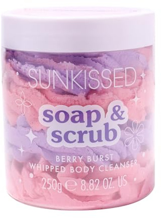 Sunkissed Soap and Scrub Whipped Body Cleanser Berry Burst 250g