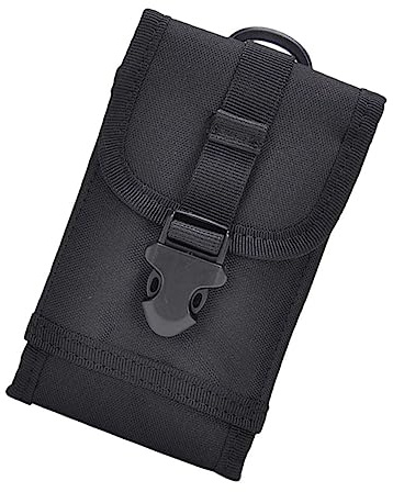 Artibetter Mehrzweck Handytasche Outdoor Hüfttasche Herren aus Oxford Gewebe Schwarz Kompakte Abriebfeste Smartphone Umhängetasche mit Schnallenverschluss für Sport und Alltag