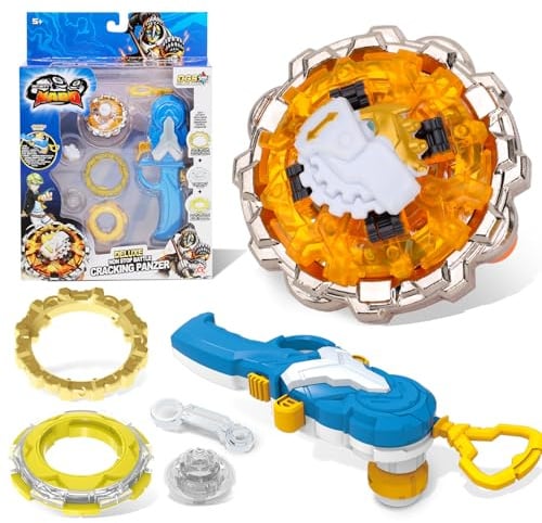 INFINITY NADO Kreisel für Kinder Metall Spielzeug Jungen Cracking Panzer, Metallkreisel für Jungen und Mädchen im Alter von 5, 6, 7, 8, 9, 10, 11 und 12 Jahren, Yellow