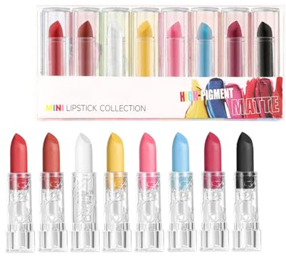 Horuili® Halloween Vampir-Lippenstift, 8 Farbe Hoch-Pigment Matte Lippenstift, for Halloween Make-up, Cosplay und Party