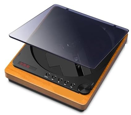 Lecteur CD,CD Player Lecteur CD en Bois Bluetooth 5.1 Sortie Optique numérique Lecture USB sans Perte de Musique Télécommande Infrarouge(A2)