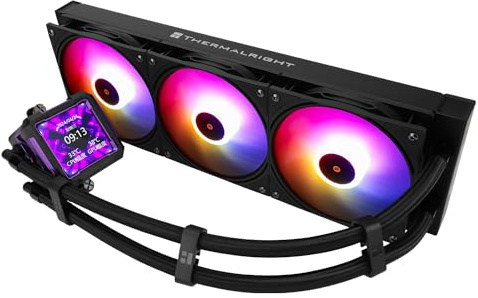 Thermalright TR FW PRO 360 ARGB Black CPU-Wasserkühler mit PWM-Lüfter, 2000RPM, 2,73 Zoll Magnetischer IPS-LCD-Bildschirm mit 320 * 320 Auflösung, für AM5/Intel 1851/1700