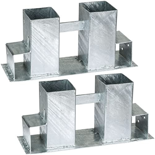 tectake Stapelhilfe für Kaminholz Brennholz Holzstapelhilfe | feuerverzinkter Stahl | variabel anwendbar - diverse Mengen- (2er Set | Nr. 402370)