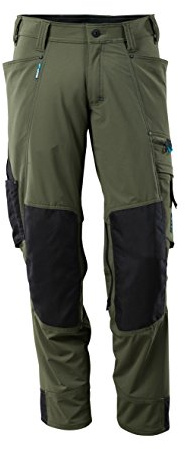 Mascot 17179-311-33-90C52 Trousers with Kneepad Pockets, Moss Green, 90C52
