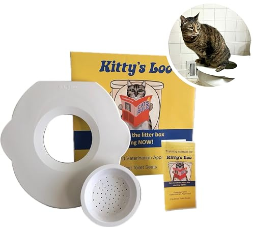 Kitty's Loo™ - Superior Cat Toilet Training Kit - The Original Cat Training Seat - Patented - USA Made - Durable Portable