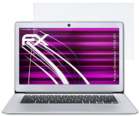 atFoliX Plastic Glass Protective Film compatible with Acer Chromebook 14 CB3-431, 9H Hybrid-Glass FX Screen Protector