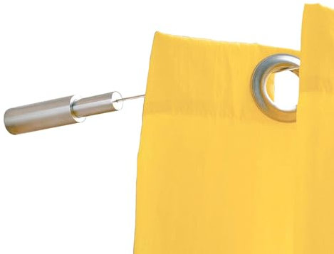 Seilspanngarnitur von Wand zu Wand axial bis zu 10 Meter Spannweite, einkürzbar, Edelstahl matt, rostfrei, Gardinendraht, Vorhangseil, Gardinenseil, Seilspannsystem - PHOS Design