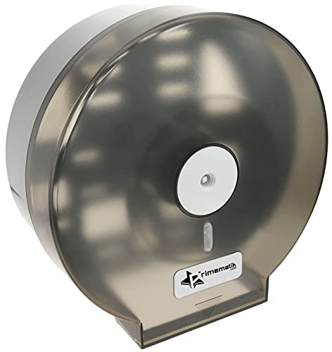 PrimeMatik - Porte-Rouleau de Papier Toilette en Gros. Distributeur Industriel Noir en Rouleau 268x123x273mm