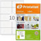Printation Etiketten Selbstklebend 105 x 57 mm, Aufkleber zum Beschriften, 250 Klebeetiketten zum Bedrucken, 10 Adressaufkleber pro Blatt, 25 Blatt A4, Weiß, Matt, Papier, 2x5, 3425 4425 LA161 105x57