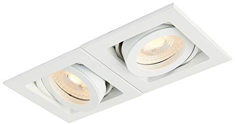 Saxby 78531 Xeno Matt White IP20 Indoor Twin Boxed Downlight GU10