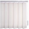 Sonnenschutz-HH® - Lamellenvorhang weiß Leinenoptik mit Streifen lichtdurchlässig - Breite 90 cm x 210 cm Höhe - Lamellenbreite 127mm Vertikaljalousie Vertikalanlage Schiebevorhang