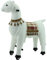 Sweety Toys 11407 Reittier groß Alpaka Weiss auf Rollen für 4 bis 9 Jahre-Riding Animal