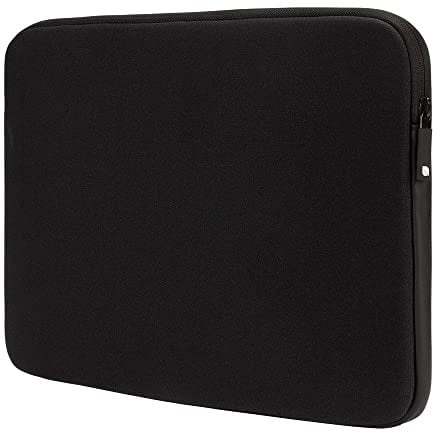 Incase Tasche Classic Sleeve Hülle für Apple MacBook Pro 13,3 (2016-2020) / Air 13,3 (2015-2020) / Pro (Retina) 13,3 - Schwarz [Ariaprene Nylon,3mm Dickes Kunstfell-Interieur, Reißverschluss]