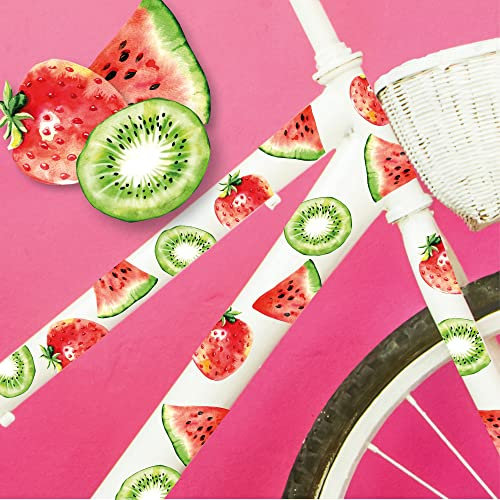 Wandtattoo Loft Fahrradaufkleber 48 Früchte Farbig Fahrrad Sticker Fahrraddesign Kinderfahrrad, Geschenk Geburtstag