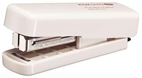 Kokuyo Me Compact Heftgerät, bis zu 10 Blatt Bindung, Nr. 10 Heftklammern, Tofu weiß, Japan Import (KME-PSL101MV)