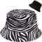 Malaxlx Damen Zebra Druck Fischerhüte Sonnenhut Strandhut Fishermütze Sommerhut Draussenhut Faltbarer Reversibel