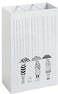 HAKU Möbel Porte parapluies Blanc, métal - Dim.: L 30 cm x H 48 cm x P 16 cm, Style: Modern