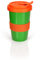 Mahlwerck Kaffeebecher to go aus Porzellan, Thermobecher, Isolierbecher, Coffeetogo Becher, auslaufsicherer Deckel BPA-Frei, 400 ml, glossy Spring Green, Grün