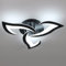 SENQIU Modern Led Deckenleuchte, 36W 3500LM Kreative Blume Design Deckenlampe, 3-Flammige Schwarz Acryl Deckenbeleuchtung für Wohnzimmer, Schlafzimmer, Kinderzimmer, Esszimmer, Weißem Licht, 6000K