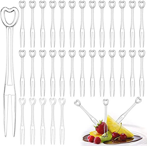 Fourchettes à fruits et à salade, 100 PCS Fourchettes à Dessert, Fourchettes à Cocktail, Mini fourchettes fourchettes à fruits, pic apéritif plastique, Fourchettes apéro réutilisable