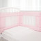 Babysanity - Bettumrandung Babybett mit Baby Air Mesh-System ausgestattet - Der weiche und stabile babybett umrandungen sorgt für eine sichere Schlafumgebung für das Kind (Rosa Sterne)