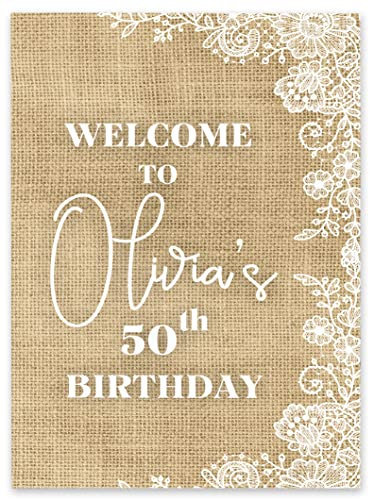 Darling Souvenir MADE WITH LOVE Señal De Cumpleaños De Bienvenida Personalizada, Cartel Decorativo Grande Para Fiesta De Cumpleaños, Celebraciones: 18 X12