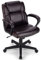 COSTWAY 300/330/400/500LBS Big & Tall Executive Office Chair, Height Adjustable Leather Computer Desk Chair with Rocking Backrest & Arms, Home Office Ergonomic Swivel Task Chair (330LBS, Brown)