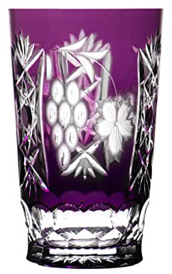 Ajka Marsala - Bicchiere da cocktail Highball con ametista viola