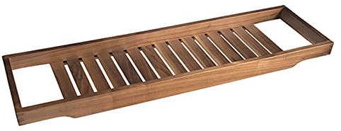 ACiyD Bandeja de bambú para bañera, Bandeja de Madera para bañera, Organizador Extensible para bañera, Estante para bañera de SPA de Lujo (Color Nogal, 80 x 14,5 cm)