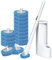 CEIEVER BHY001 - Escobilla de baño desechable con 16 cabezales de repuesto para barra de inodoro con soporte, cepillo desechable para la limpieza del baño