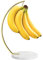 Livabber Banana Holder with Marble Base, Metal Banana Hanger Modern Tree Stand with Hook, Durable Banana Keeper Fresh Fruit Storage Organizer Freestanding for Kitchen Countertop (Gold, Single Hook)