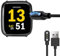Compatible con cargador de reloj inteligente Sekonda Motion, carga de repuesto USB magnética de 2 pines compatible con reloj inteligente Sekonda Motion de 36 mm (negro)