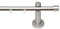 Garesa Gardinenstange Kea Ø 20mm, 1-läufig, Chrom, matt I Aluminium Vorhangstange inkl. Gleiter I Endknopf Kappe I Für mittelschwere Vorhänge I 100cm