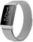 Tobfit für Fitbit Charge 4 Armband, Fitbit Charge 3 Armband für Herren Damen, Metall Verstellbarer Edelstahl Handgelenk Ersatz Armband Kompatibel für Fitbit Charge 4/Fitbit Charge 3(Small,Silber)