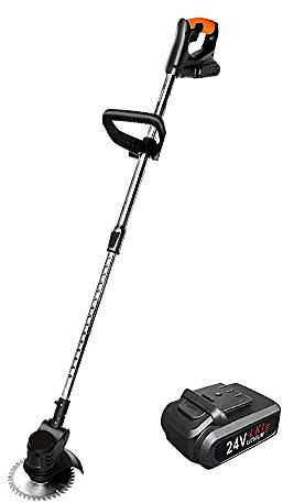 Decespugliatore a batteria Tagliaerba elettrico portatile tagliaerba tagliaerba telescopico con batteria al litio ricaricabile Attrezzo per potatura da giardino (Lawn Mower Red24v1battery)