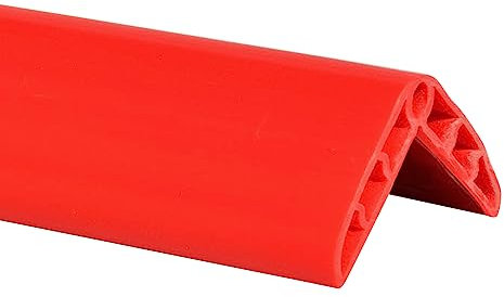 PVC Winkelprofil, 40x40mm Kunststoffwinkel PVC Gummi,Selbstklebend Kantenschutzprofil, Elastischer Kantenschutz Eckschutzprofil (100x4cm - Orange)