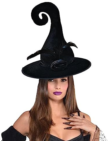 QWUVEDS Halloween deko Halloween kostüm Halloween 2 Halloween Ends Frauen Männer Cosplay Party Blumendekoration Einfarbig Hut Hemd Cowboy (Black, One Size)