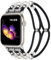 Omnillert Correas de Perlas Compatible con Correa Apple Watch 40mm 38mm 41mm para Mujeres, Correa de Nylon Elástica Hecha a Mano Solo Loop para Correas Apple Watch SE/iWatch Series 9 8 7 6 5 4 3 2 1