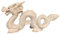 Veesper Dragon en Bois, Statue de Dragon sculpté, Fengshi de Fengshi Chinois Statue Figurine de 7,5 Pouces de Long Sculpture de Dragon de Bonne Chance