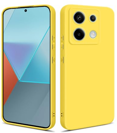 HSP Hülle für Xiaomi Redmi Note 13 Pro 5G [Staubabweisend] Handyhülle | Premium TPU Silikon Case Schutzhülle | Kratzfest Stoßfest Fallschutz | Kameraschutz Displayschutz | Passgenau Dünn | Gelb