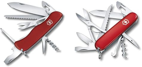 Victorinox Schweizer Taschenmesser Outrider & Schweizer Taschenmesser Huntsman, Swiss Army Knife, Multitool, 15 Funktionen, Klinge, Korkenzieher, Dosenöffner
