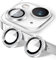 Kucheed Proteggi Obiettivo Fotocamera Diamond per iPhone 12/iPhone 12 Mini, Copriobiettivo per Fotocamera in Vetro Temperato Scintillante, Adesivi per Pellicole con Anelli Metallici