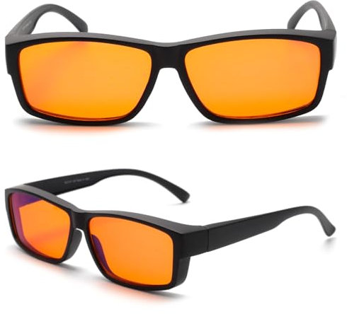 VANANA Blue Light Block Glasses, Fit Over Gaming Glasses, Wear With or Without Regular Glasses, Blue Light Filter Lens Anti-Fatigue Anti Glare UV Protection for Women Men